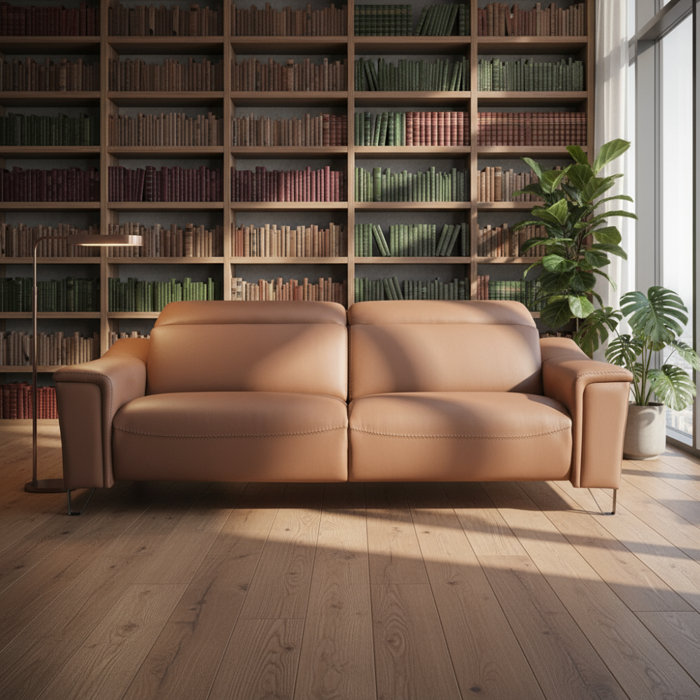 Sofá fijo modelo SABATINI en piel