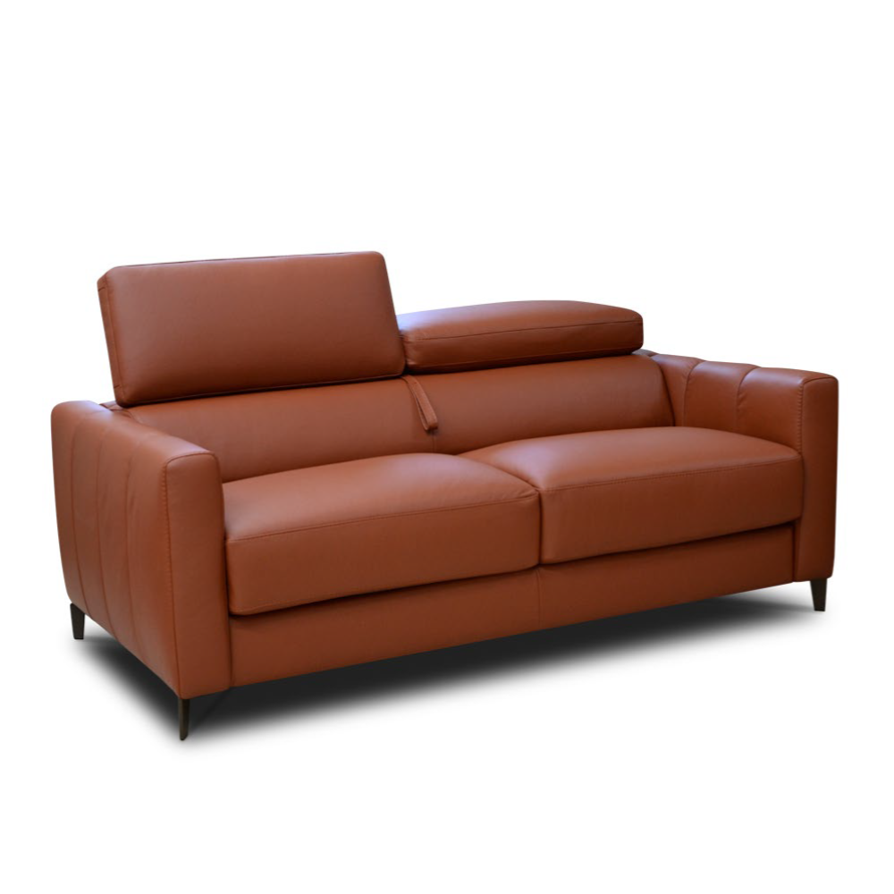 Sofá cama de diseño en piel modelo SHAFT