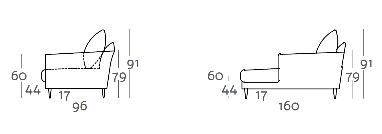 Chaiselongue de diseño totalmente desenfundable modelo MOMA