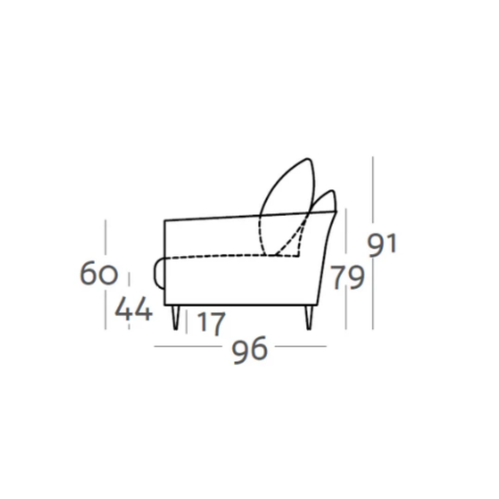 Sofá de diseño totalmente desenfundable y fondo reducido modelo MOMA en piel