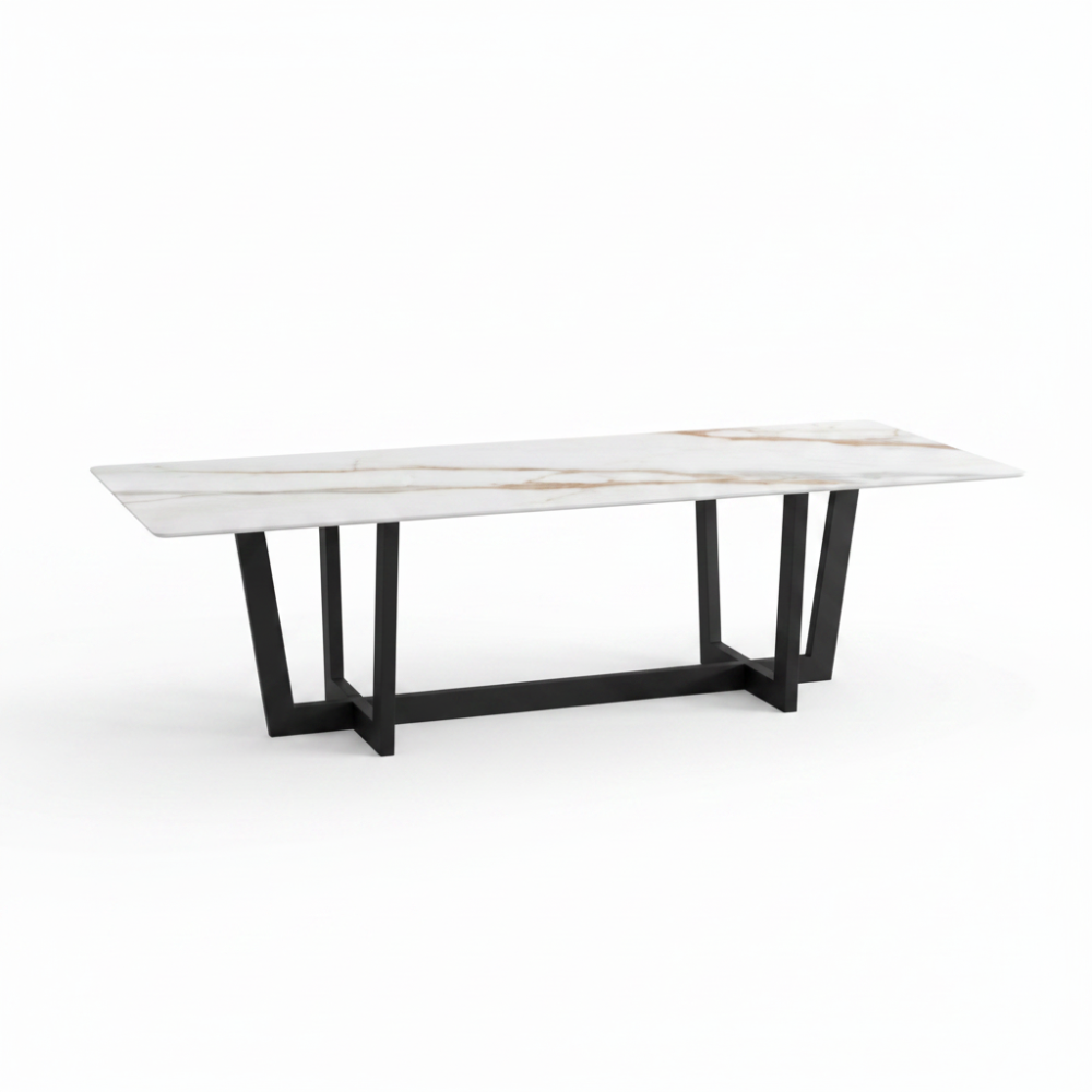 Mesa comedor de diseño Modelo Deva Tapa Porcelánico