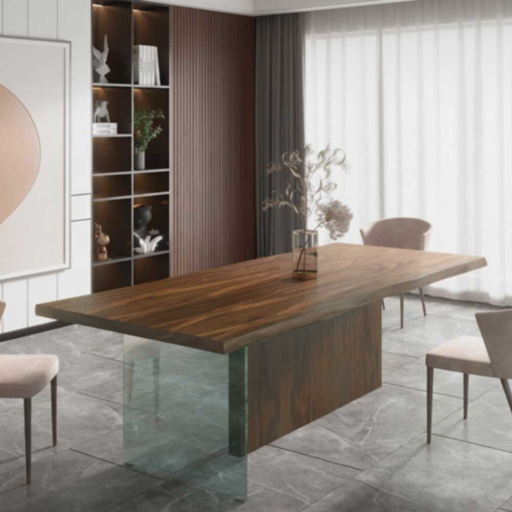 Mesa comedor de diseño modelo Hazle July tapa cantos rectos