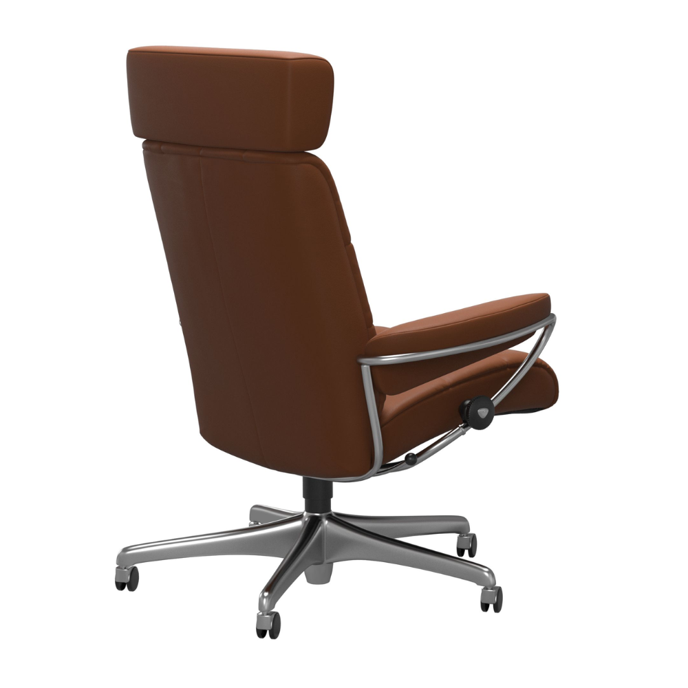 Sillón giratorio Stressless® modelo LONDON Home Office con reposacabezas ajustable