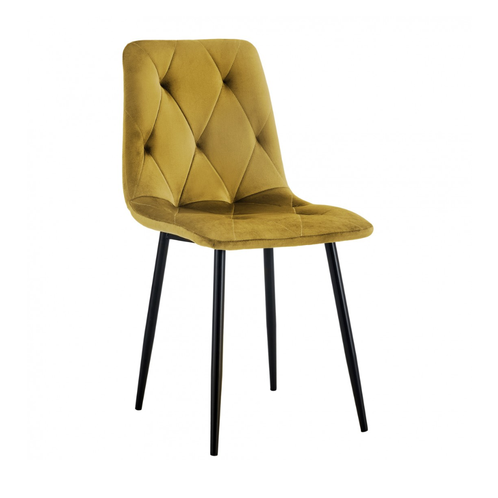 Set de Sillas de Terciopelo Patas Lacadas