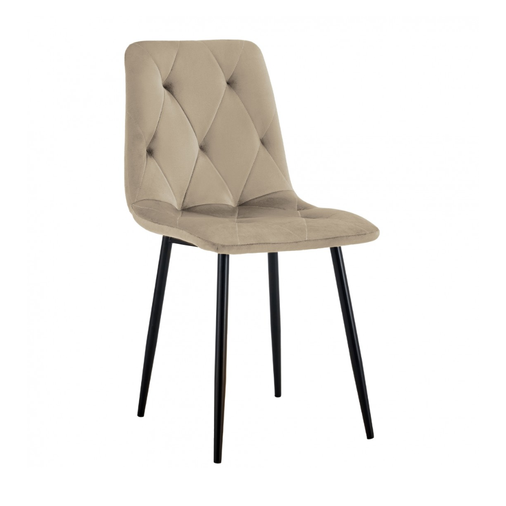 Set de Sillas de Terciopelo Patas Lacadas