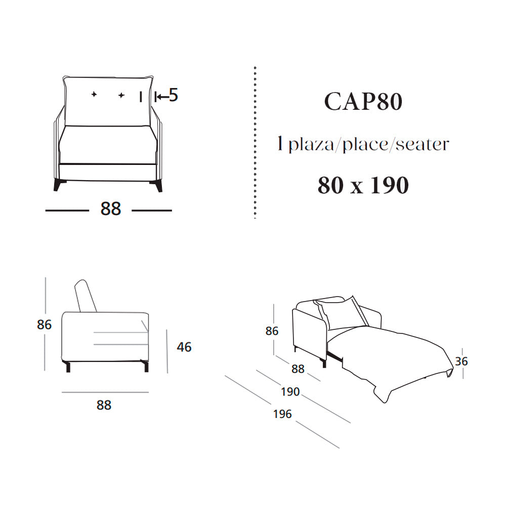 medidas del modelo comporta disponible en sidivani