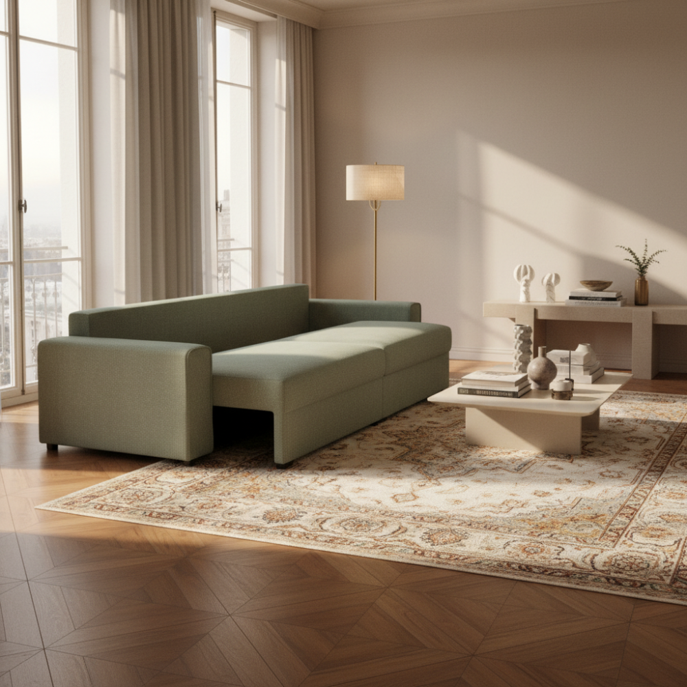 Sofá cama con sistema hop y almacenaje modelo SODI