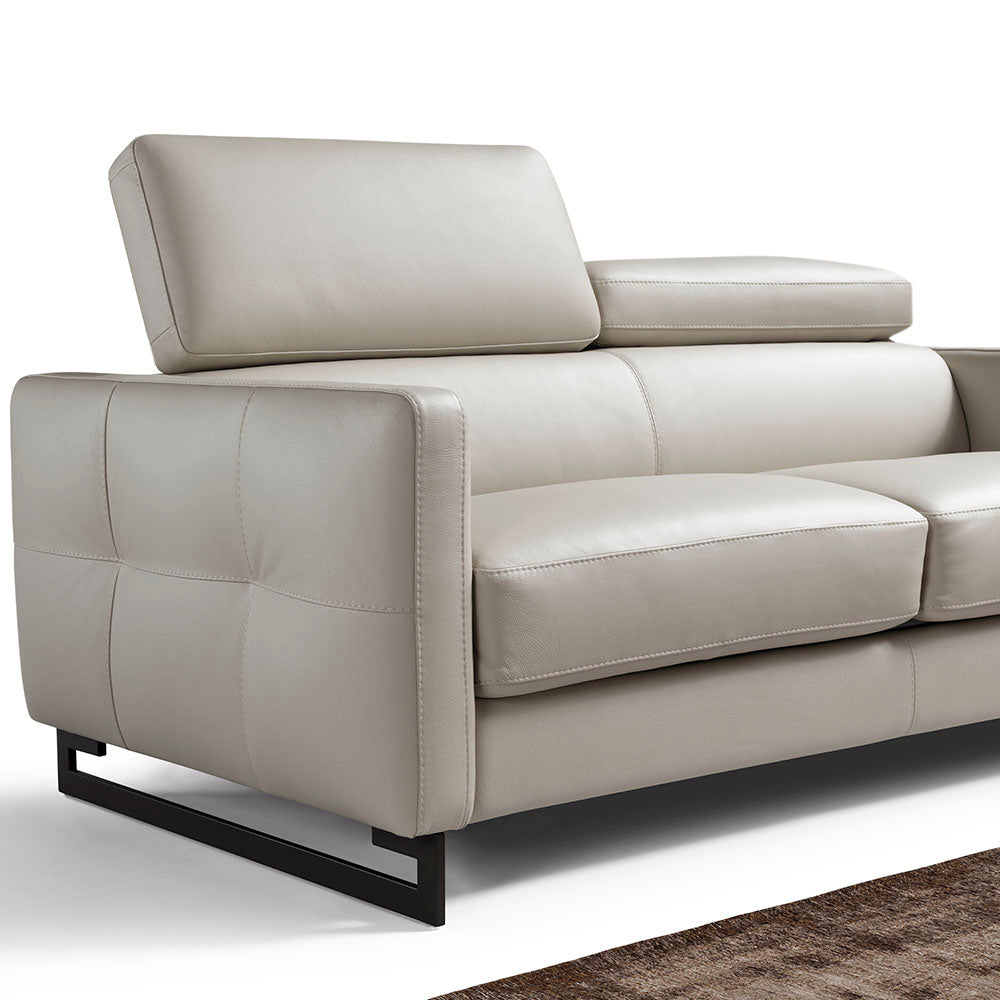 Sofá cama tapizado en piel modelo DRAPPER