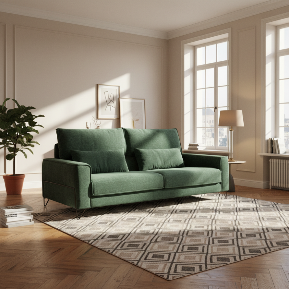 Sofá de diseño modelo AUSTRAL tapizado Aquaclean