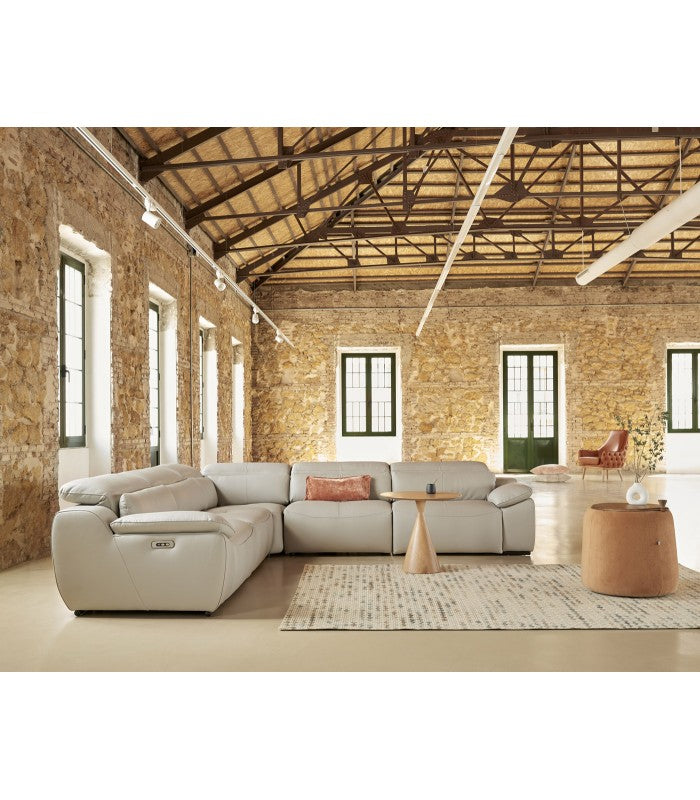 Rinconera de diseño con asientos relax modelo Bossanova en Piel