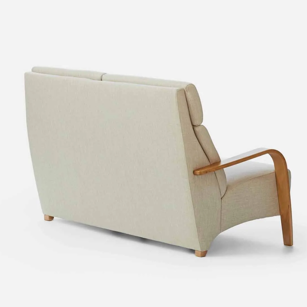 Sofá de 3 plazas de diseño nórdico modelo CKINI visto de espaldas