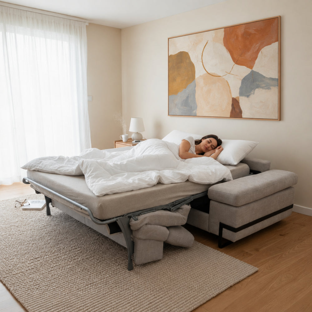 mujer durmiendo en el sofa cama acapulco disponible en sidivani