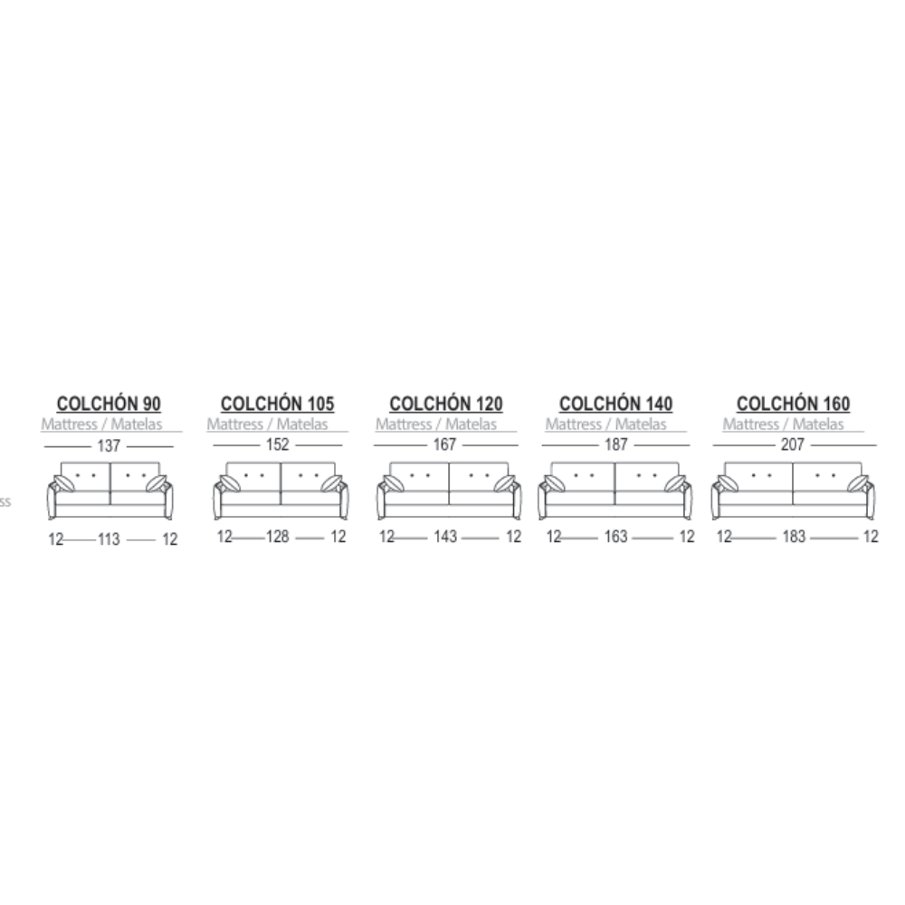 Sofá cama modelo LYSSA con Apertura italiana Tapizado Antimanchas