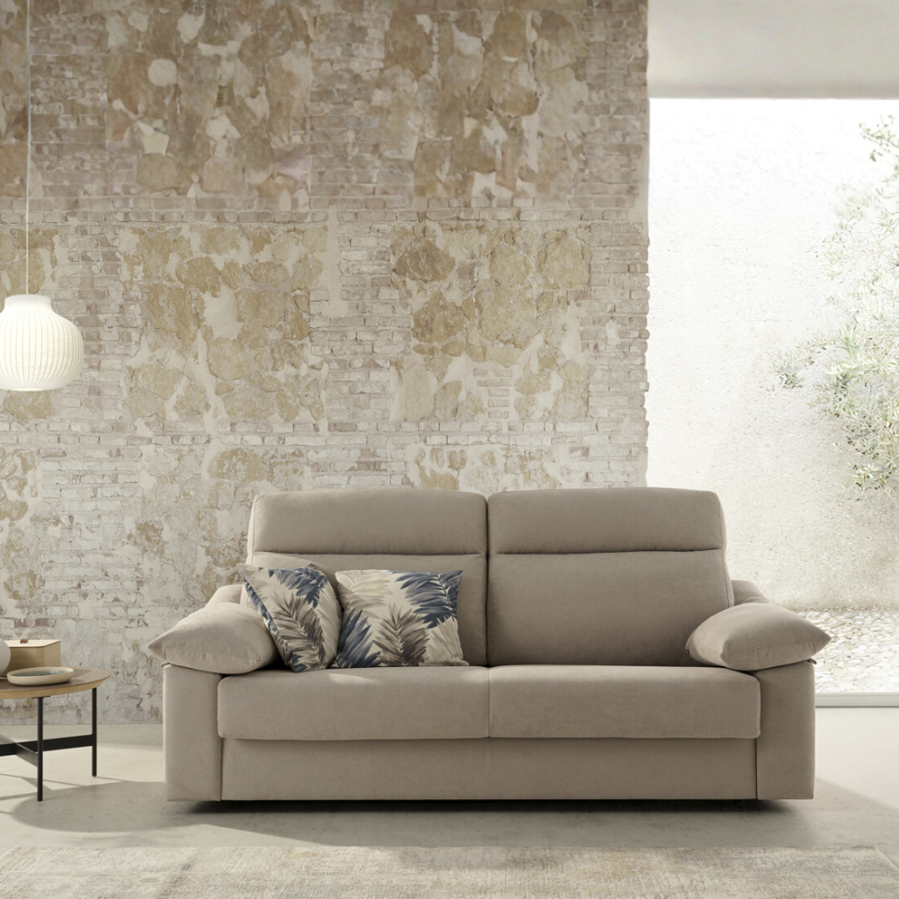 Sofá cama modelo BERTON con sistema de apertura italiana Tapizado con entrega Express