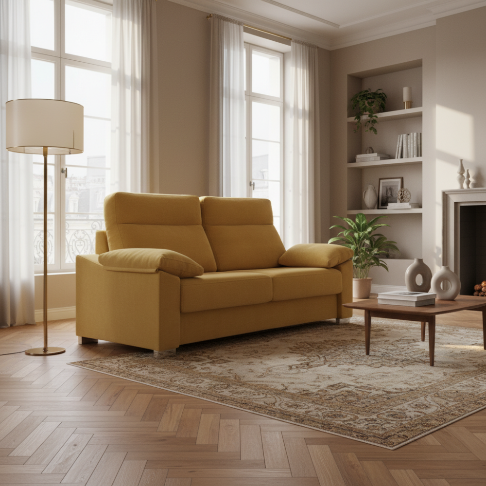 Sofá cama ergonómico con apertura italiana modelo LEO