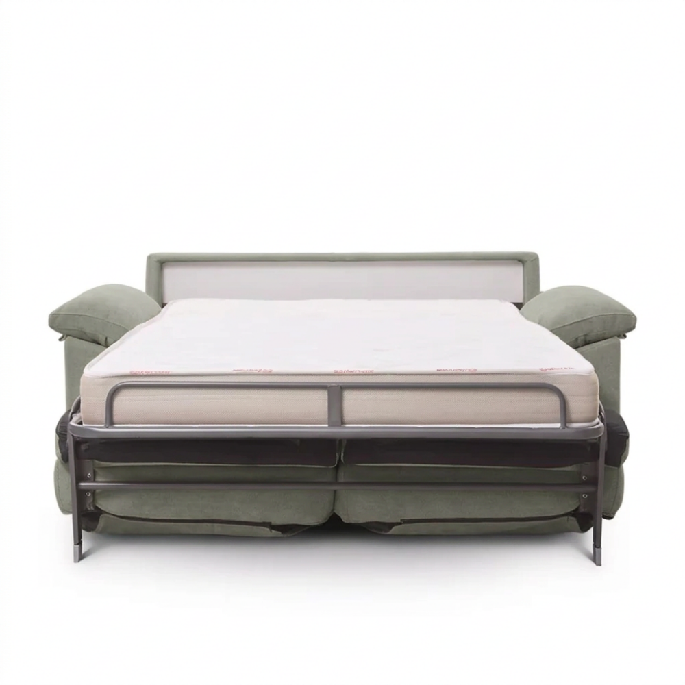 Sofá cama ergonómico con apertura italiana modelo LEO Tapizado Express