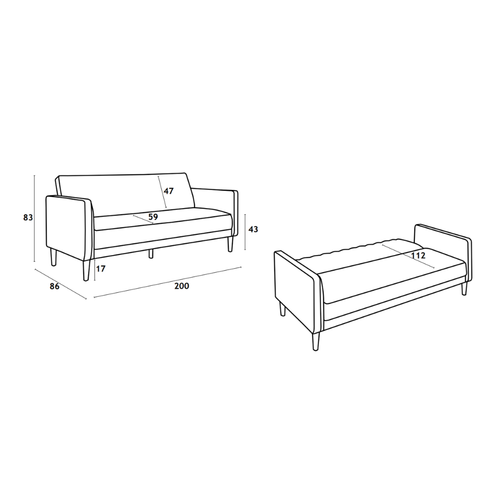 Sofa cama Sistema Click-Clack