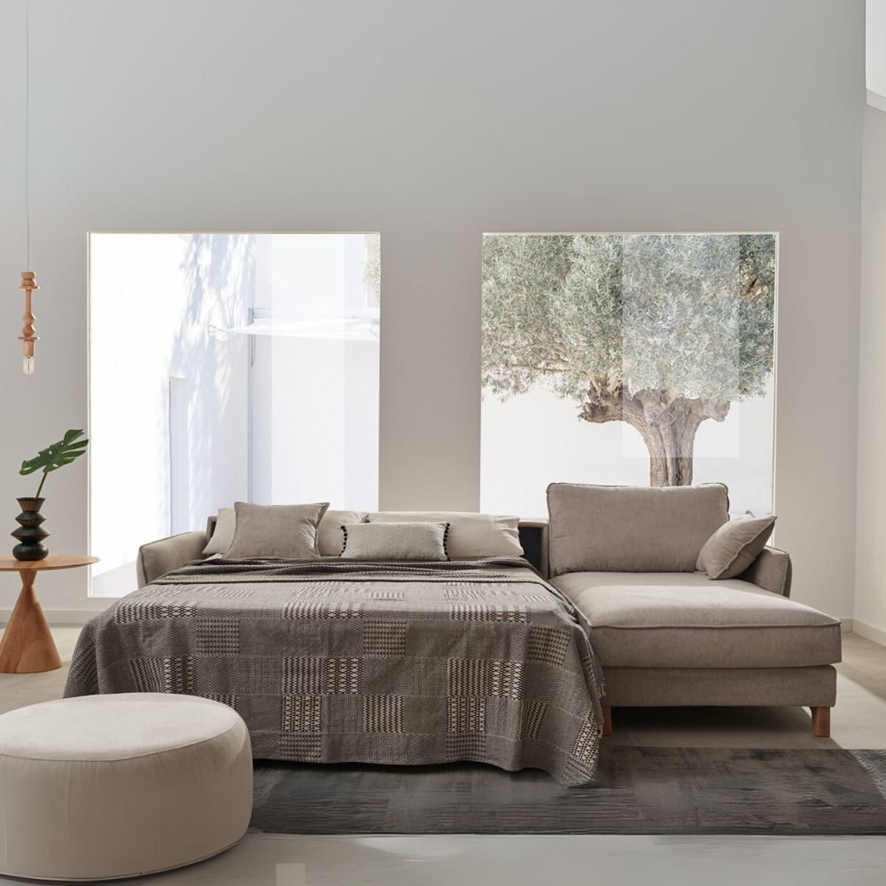sofa cama con chaiselongue modelo litchy abierto
