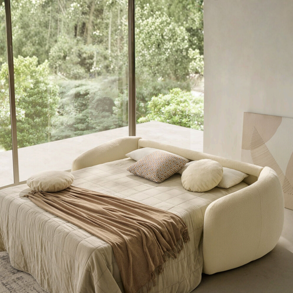 Sofá cama modelo MEZZALUNA con sistema Italiano