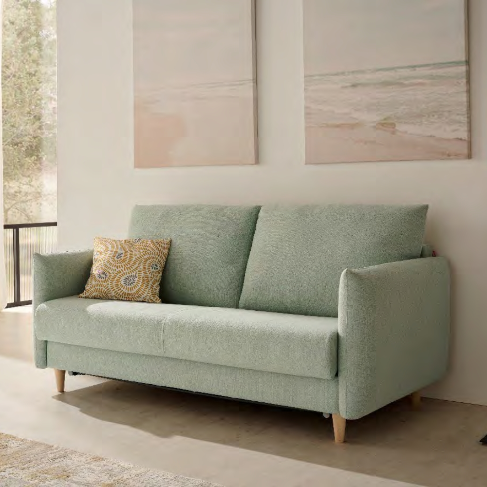 Sofá cama modelo MINIMAL con sistema Italiano servicio rápido
