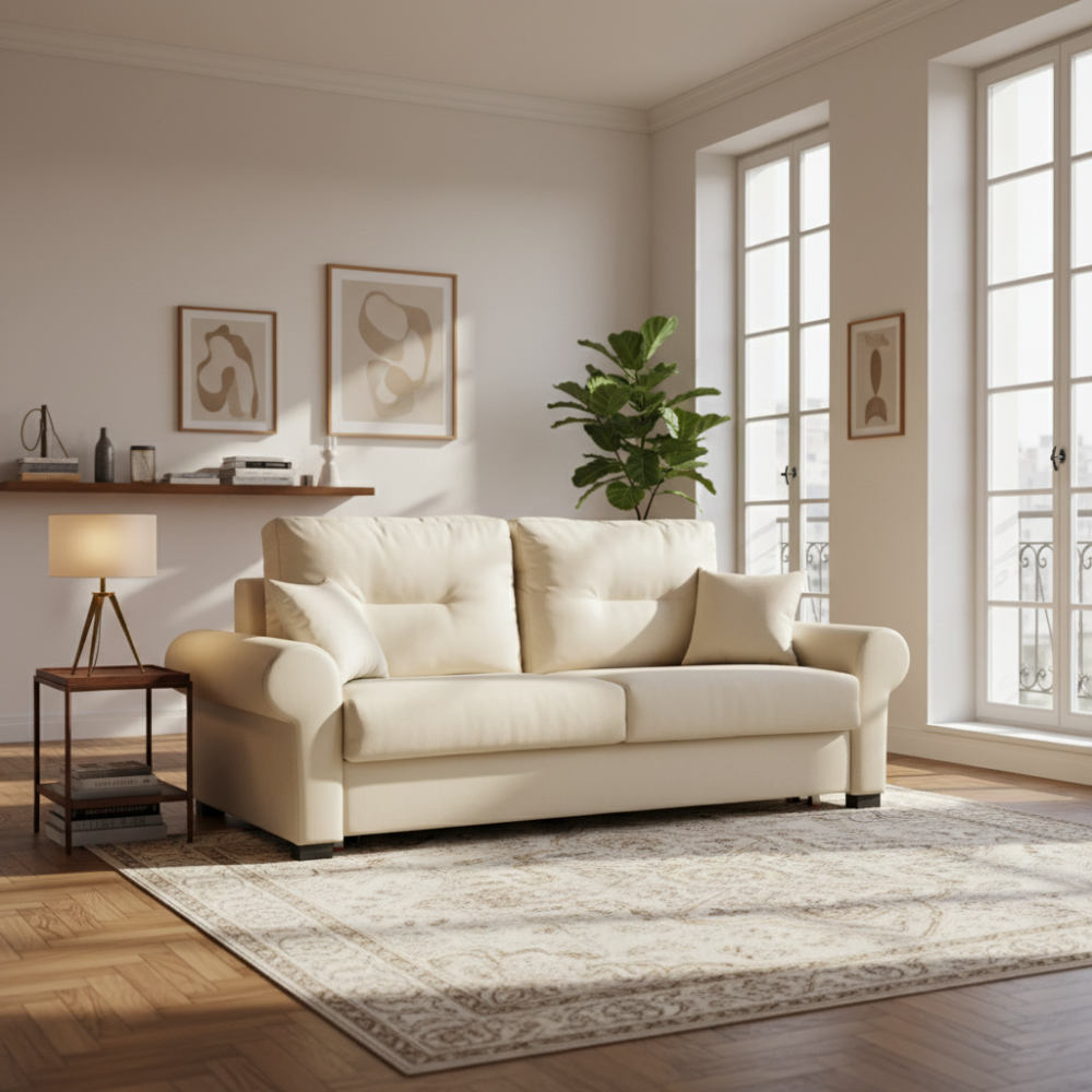 Sofá Cama de estilo clásico modelo SARA con apertura italiana