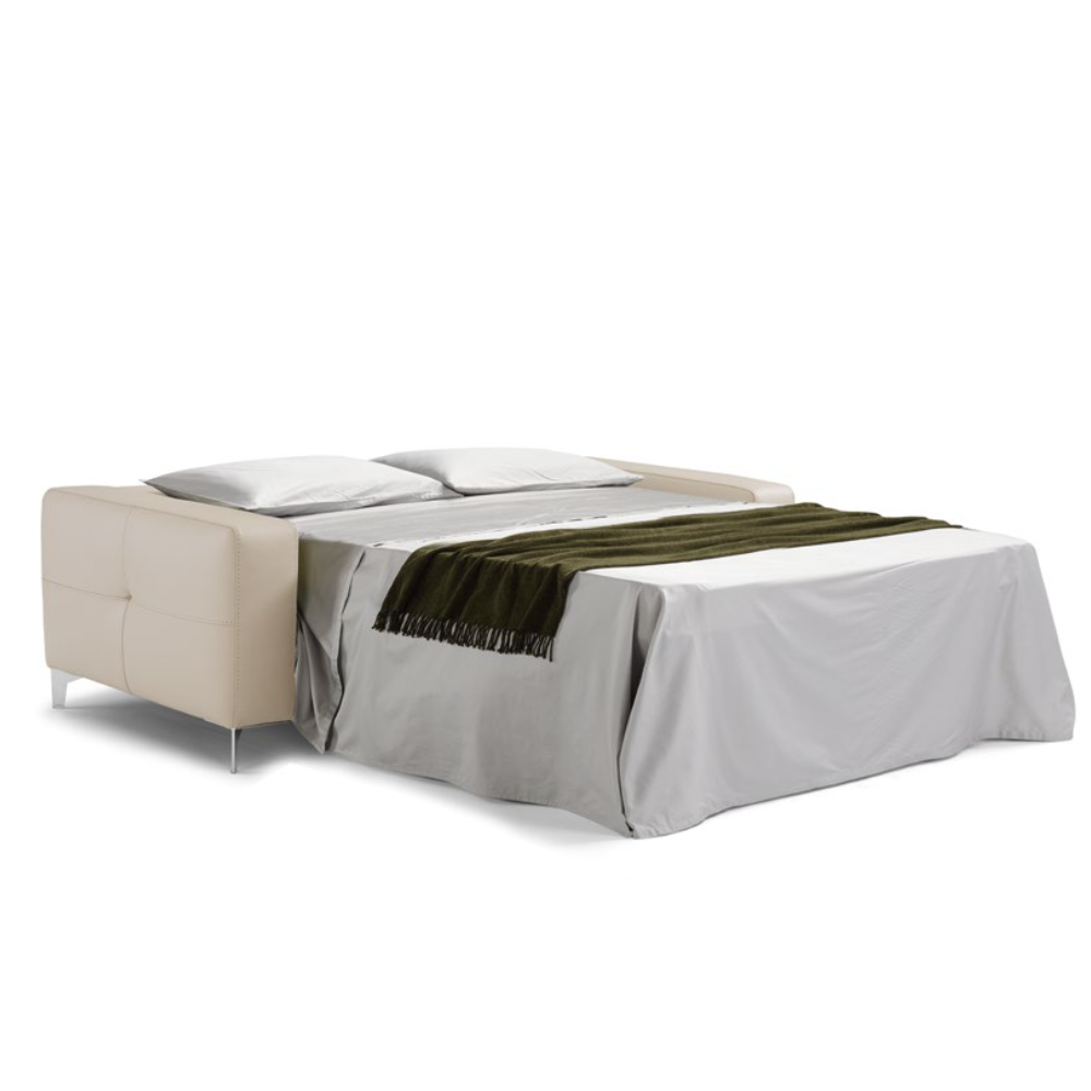 Sofá cama tapizado en piel Modelo SOLLER