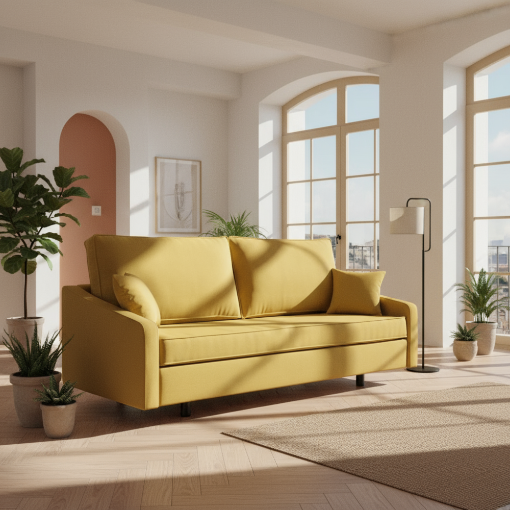 Sofá cama de apertura reducida con almacenaje modelo NEWTON