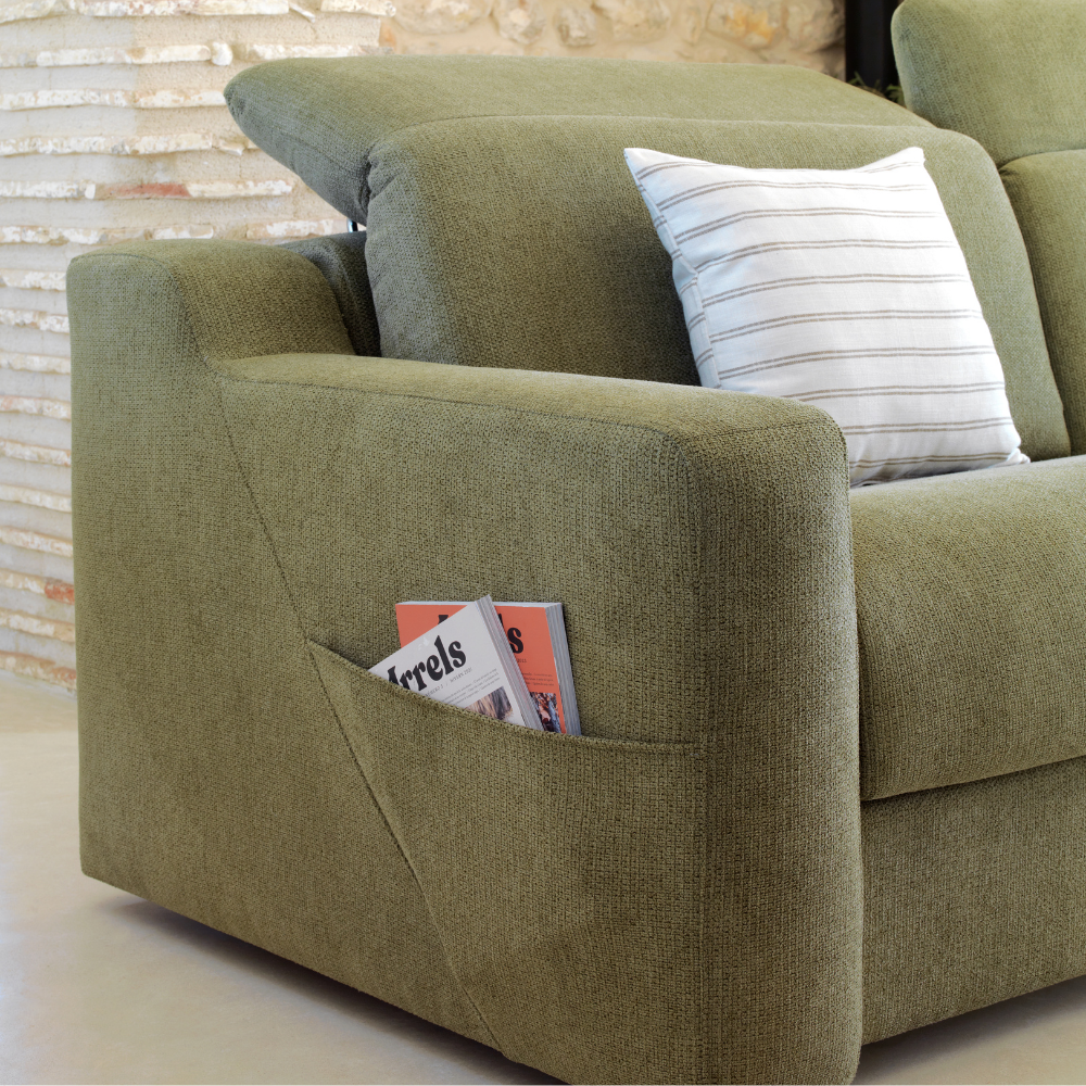 detalle del sofa cama modelo amore