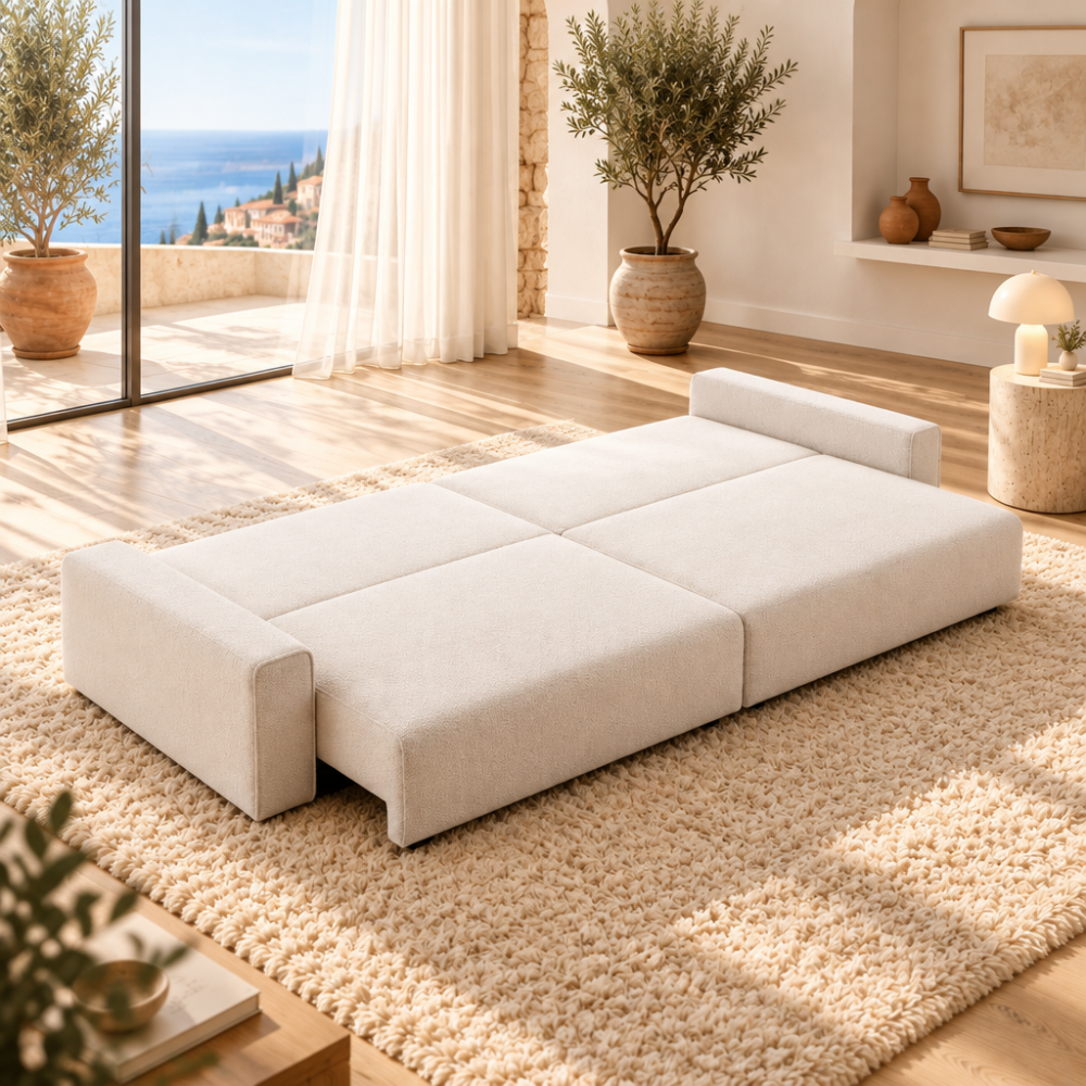Sofá cama con sistema hop y almacenaje modelo SODI x2
