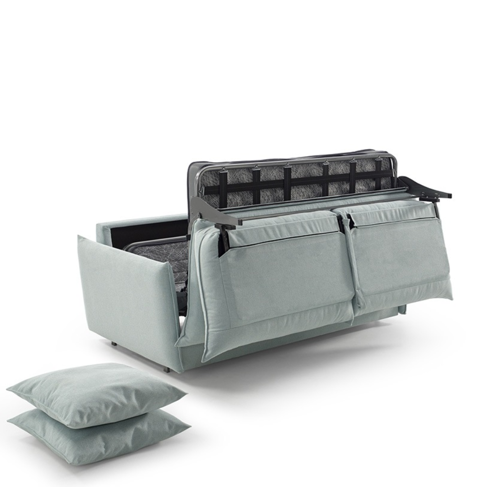 Sofá cama con sistema de apertura italiana modelo SPIRIT tapizado Aquaclean