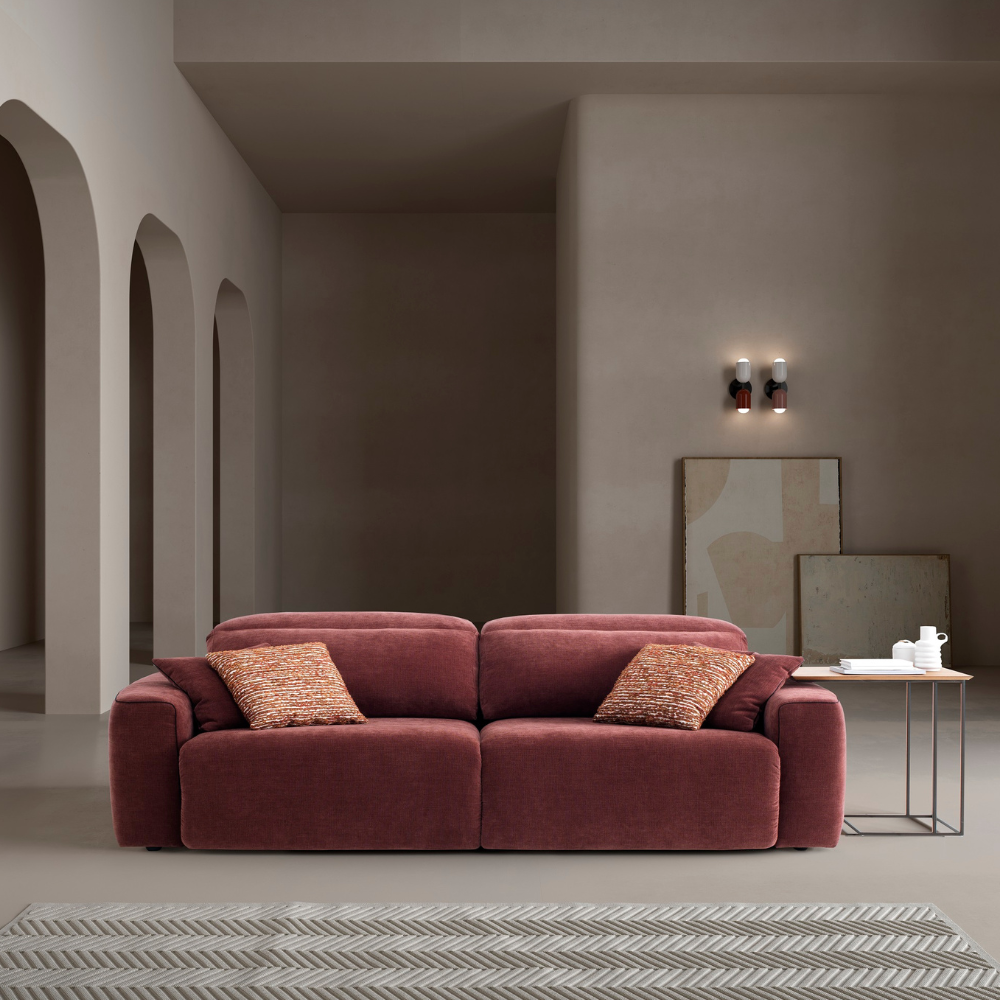 Sofá CLARK con Cabezal Elevable y Asiento Deslizante con Carro