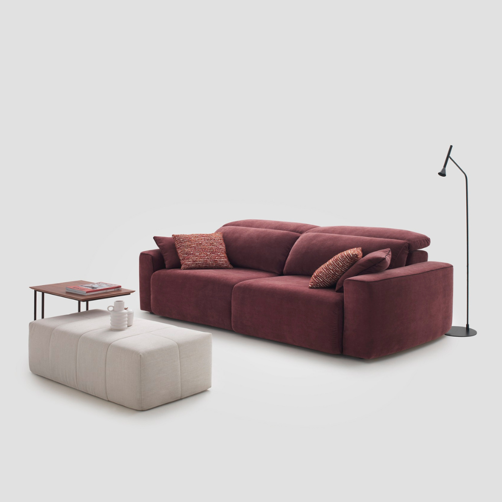 Sofá CLARK con Cabezal Elevable y Asiento Deslizante con Carro