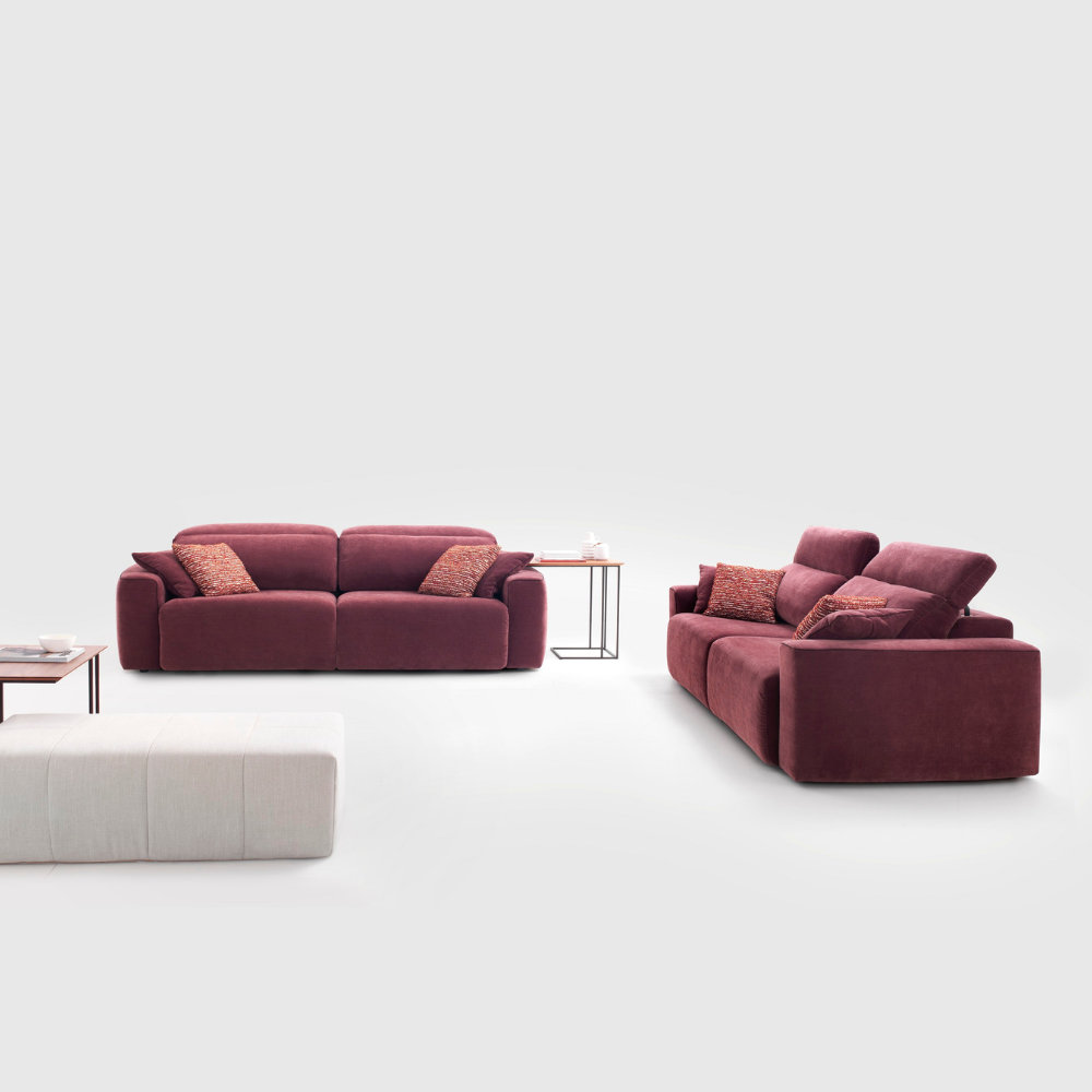 Sofá CLARK con Cabezal Elevable y Asiento Deslizante con Carro