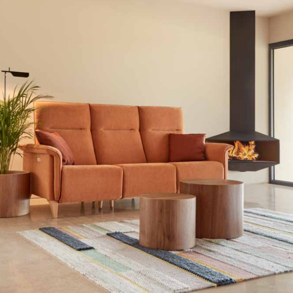 Sofá relax motorizado con cabezal ajustable modelo NAO