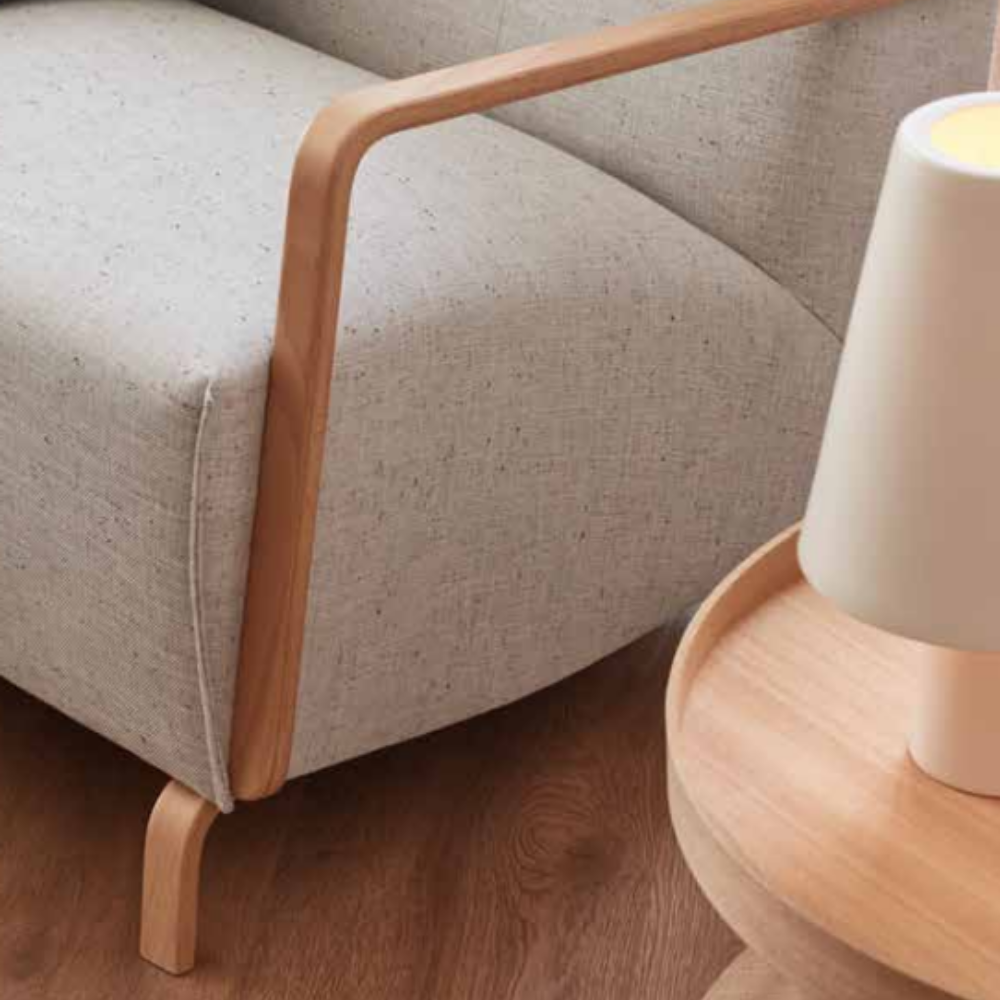 detalle del Sofá de 2 plazas de diseño nórdico modelo KOYO