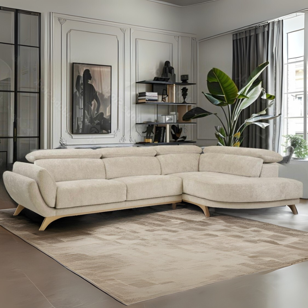 sofa rinconera modelo funchal en un ambiente de salón