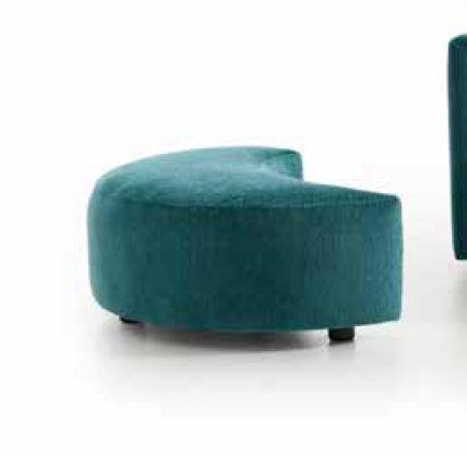 Sillón giratorio de diseño circular y amplia sentada modelo OLAVIDE