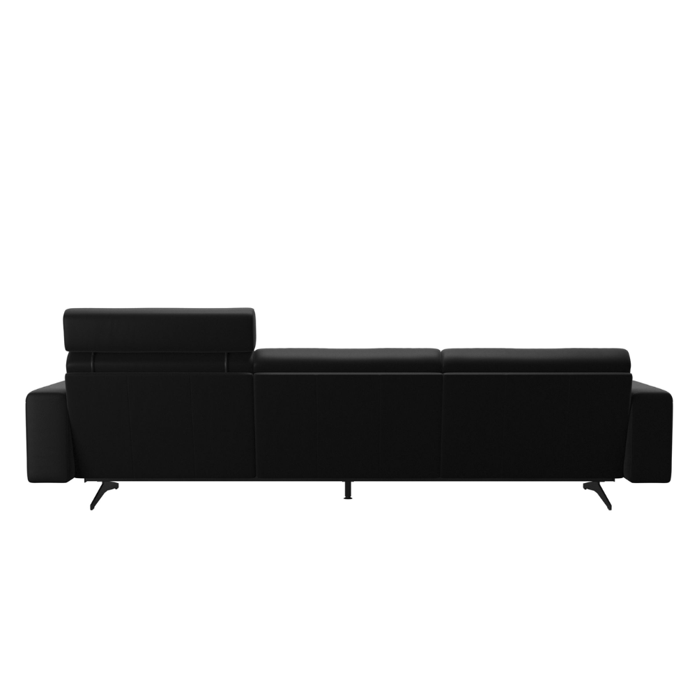 Sofá chaiselongue (L) con Long Seat modelo STELLA con sistema BalanceAdapt™ y Reposacabezas