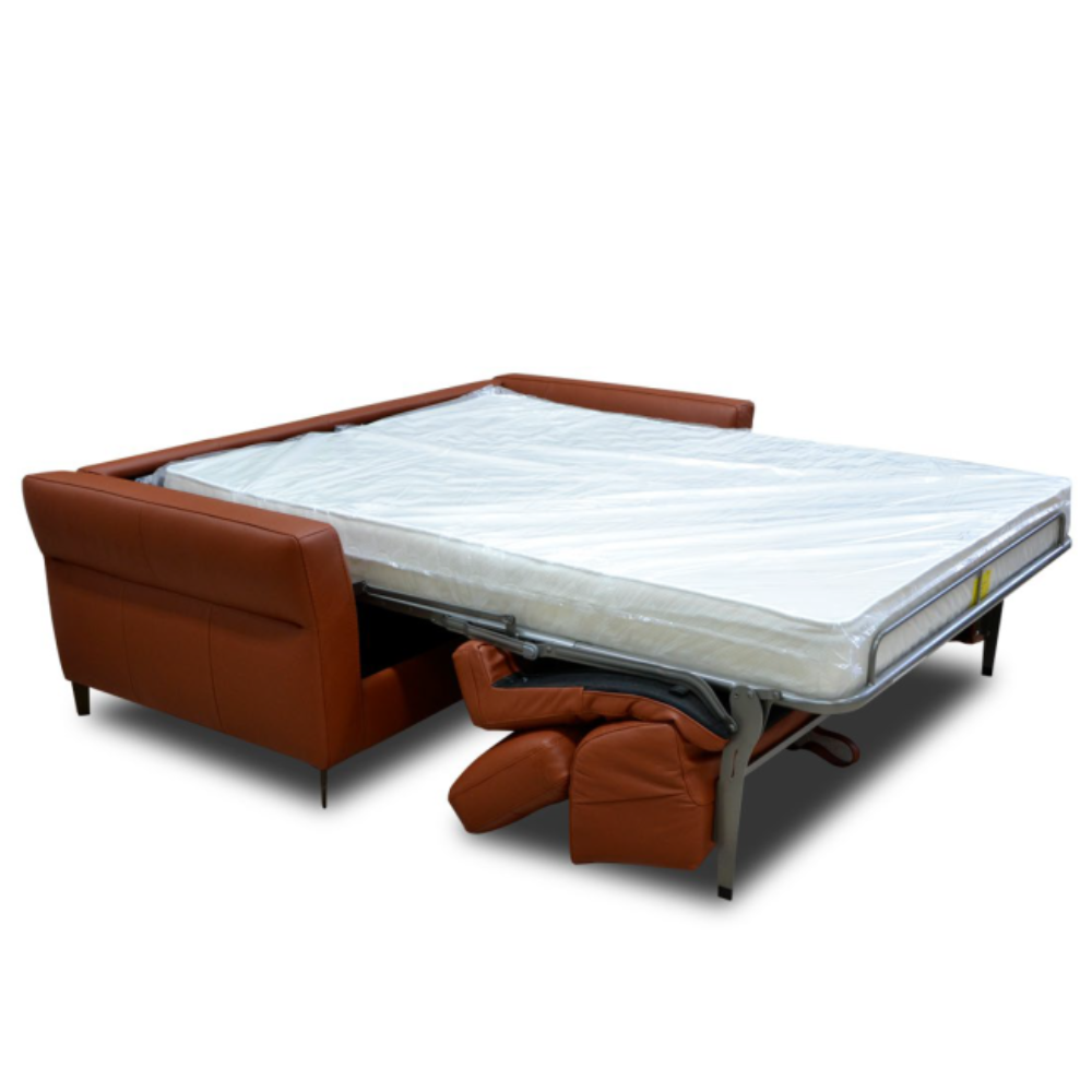 Sofá cama de diseño en piel modelo TARANTINO