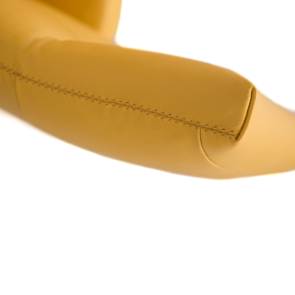 Sillón de diseño relax giratorio modelo THAIS en piel natural