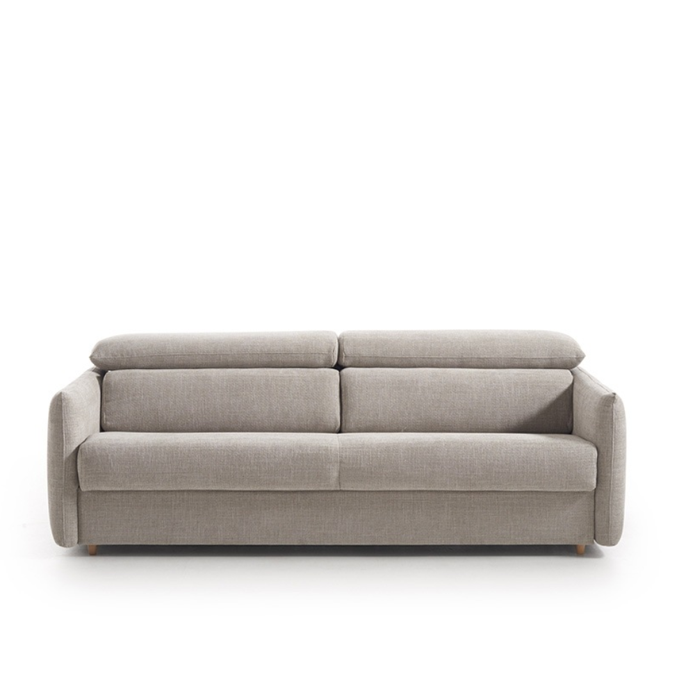 Sofá cama modelo TÍVOLI con sistema de apertura Italiano y cabezal abatible