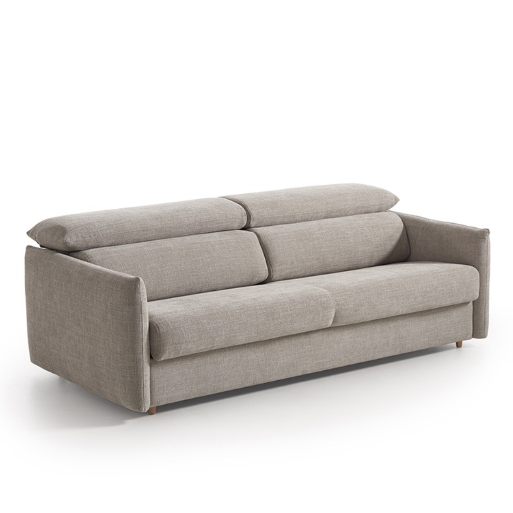 Sofá cama modelo TÍVOLI con sistema de apertura Italiano y cabezal abatible
