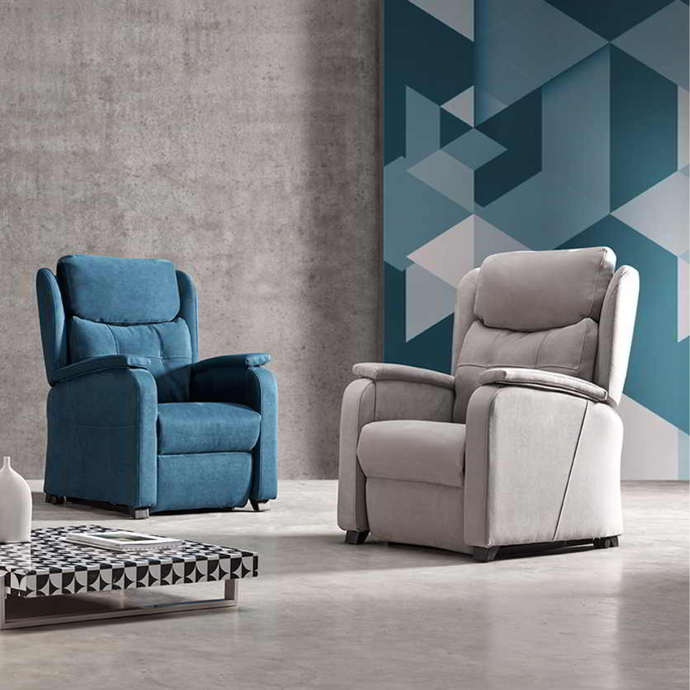 Sillón relax con función Power-lift modelo TREBOL Tapizado Antimanchas
