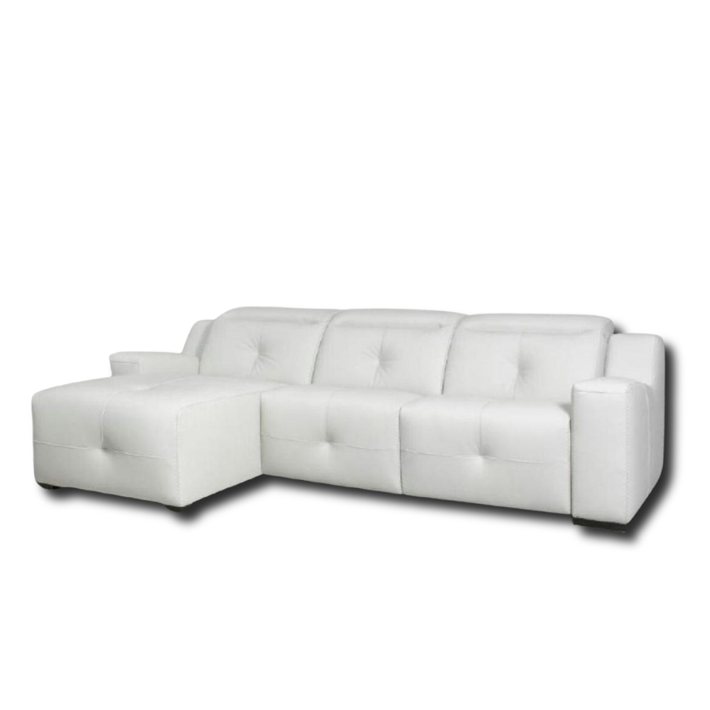 Chaiselongue modelo TRESOR con 2 asientos relax en piel