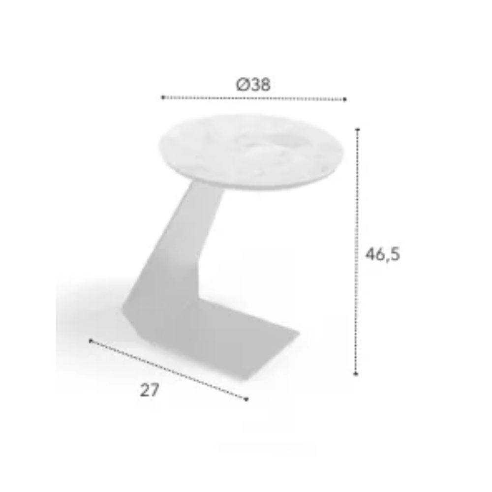 Mesa auxiliar modelo NC-RS-BR Tapa porcelánico