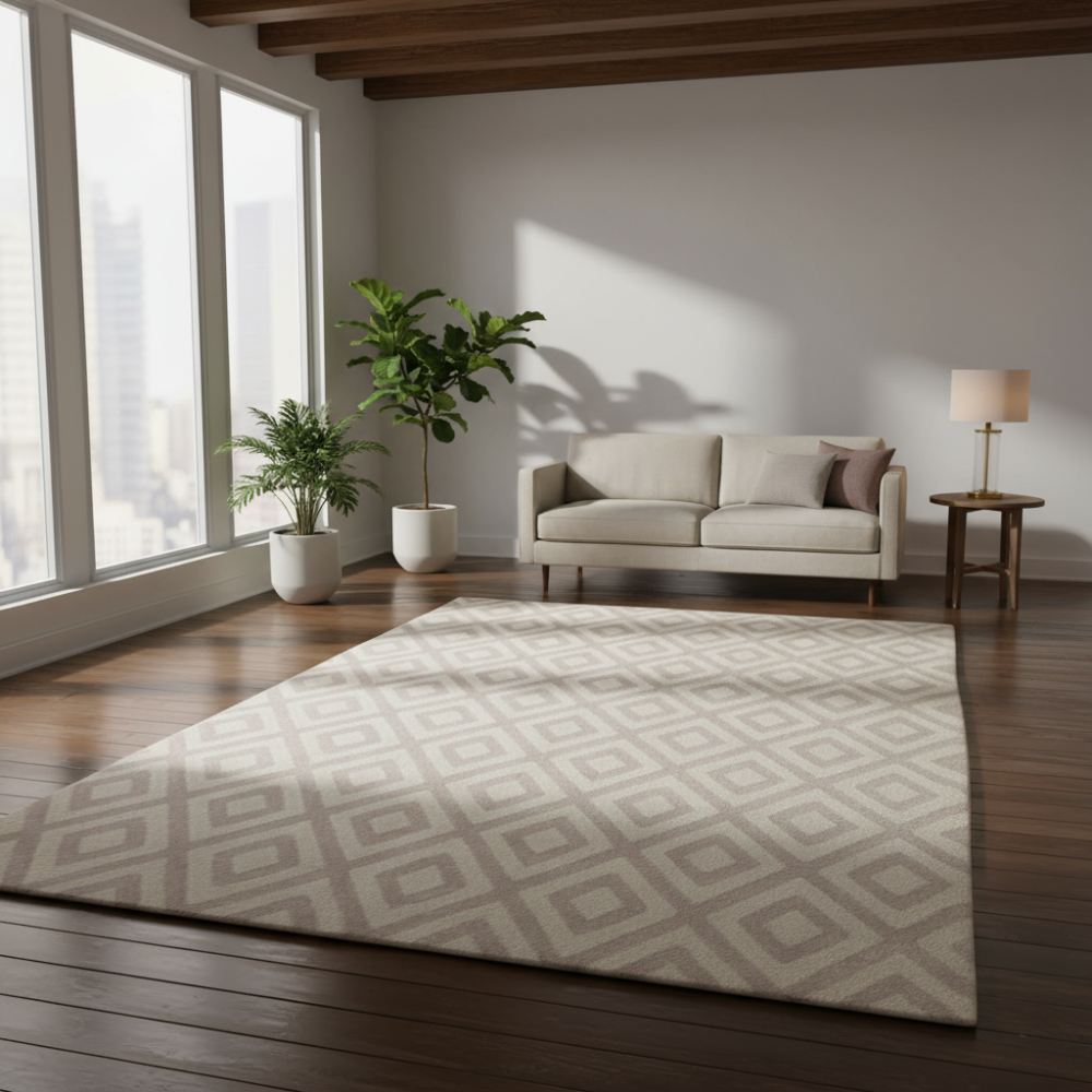 Alfombra moderna Vegas Diamond Taupé