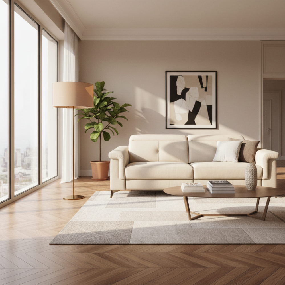 Sofa con pata de metal modelo VICTORIA