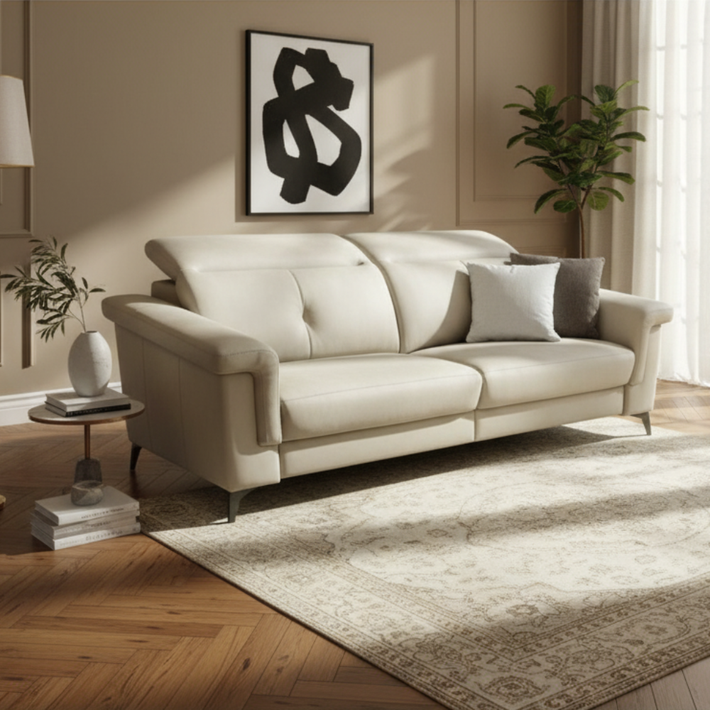 Sofá relax de diseño modelo VICTORIA en piel