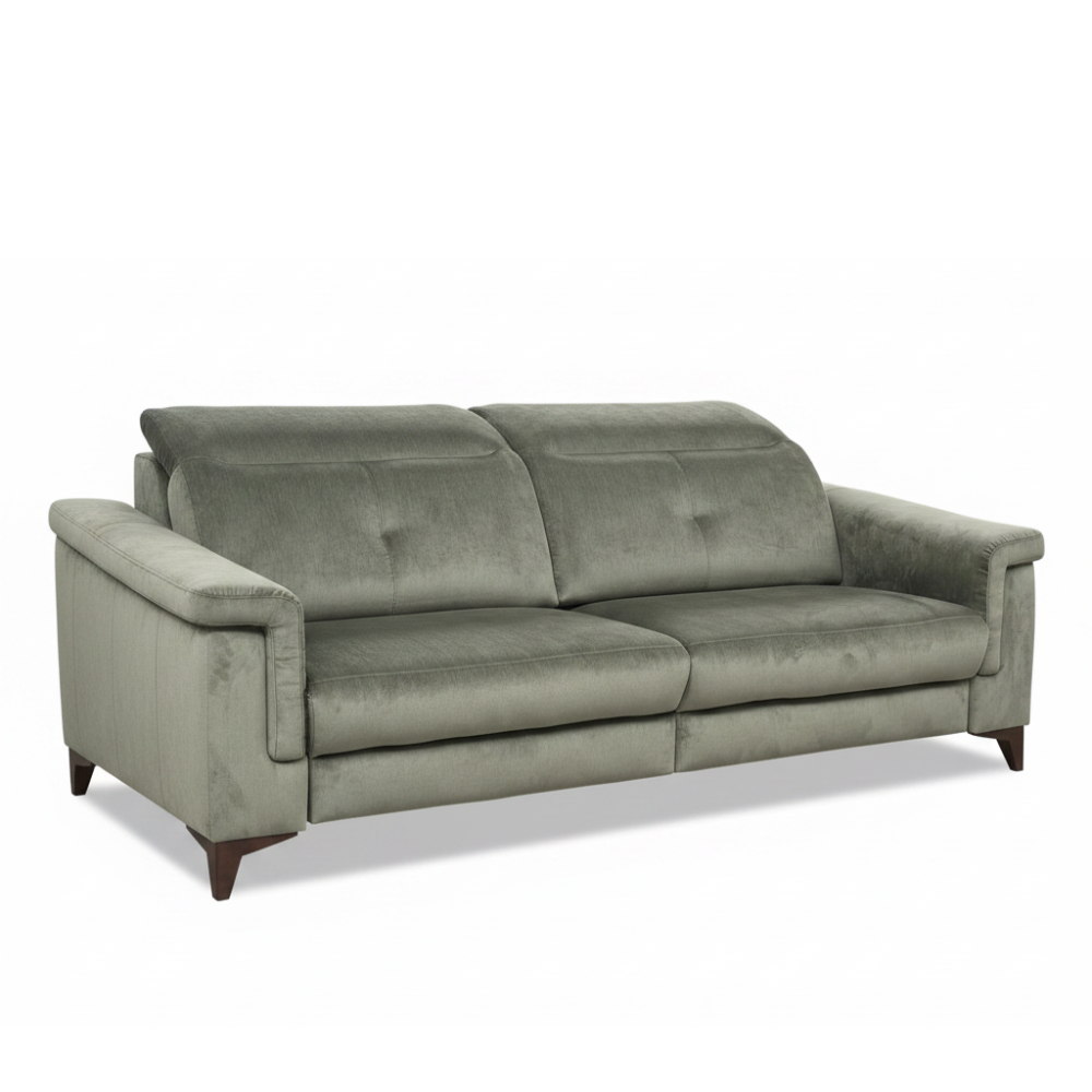 Sofa con pata de madera modelo VICTORIA Tapizado Aquaclean