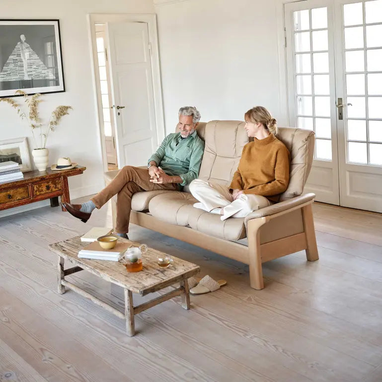 Sofá 3 plazas modelo WINDSOR Stressless® Plus System™ piel Paloma